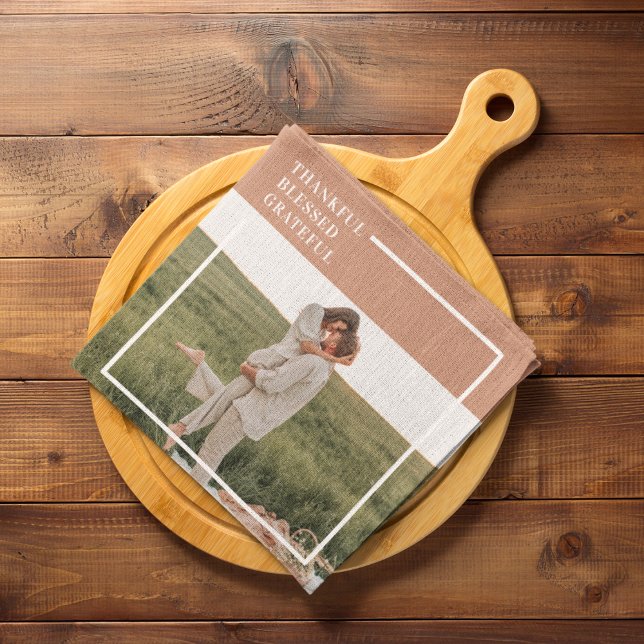 Modern familjefoto | Tack och lov tacksam välsigna Kökshandduk (Skapare uppladdad)