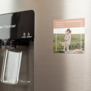 Modern familjefoto Tack och lov tacksam välsigna Magnet