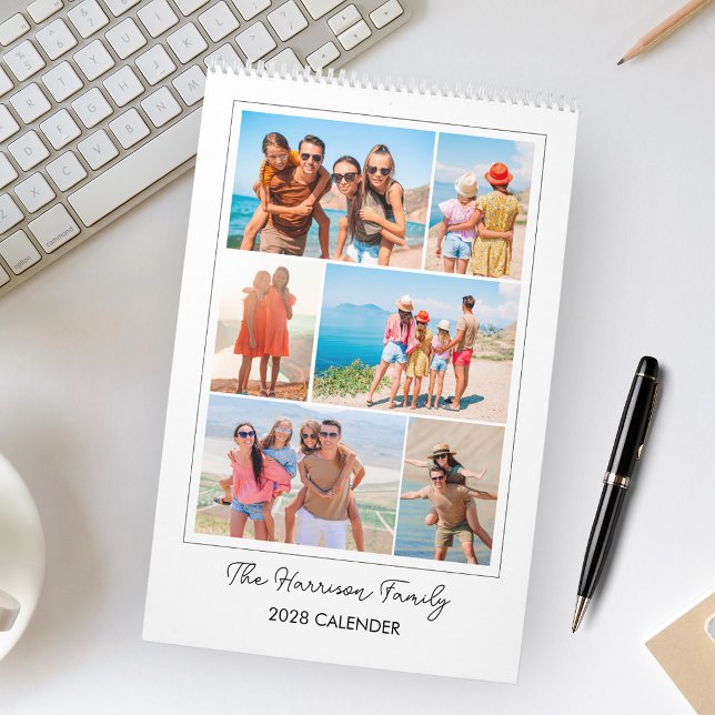 Modern familjefotocollage kalender (Skapare uppladdad)