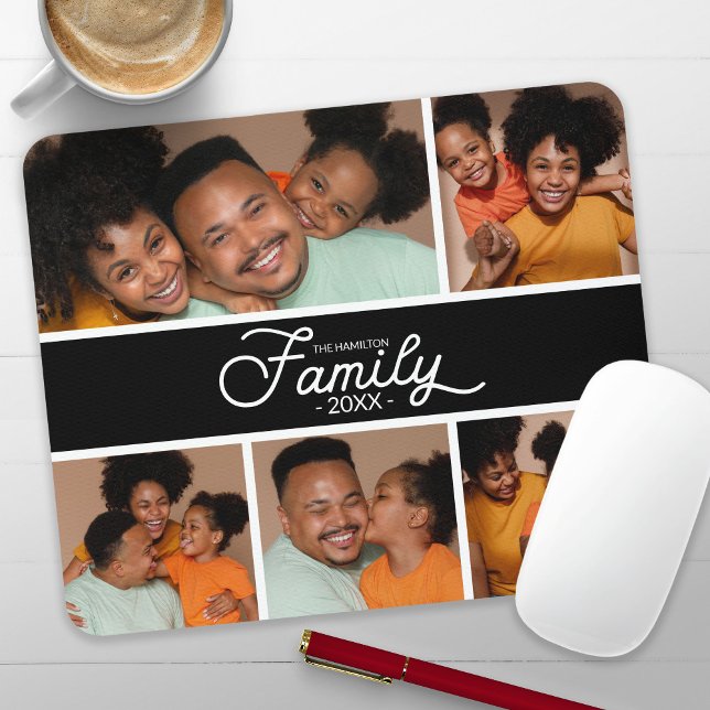 Modern familjefotocollage-musmatta musmatta (Skapare uppladdad)
