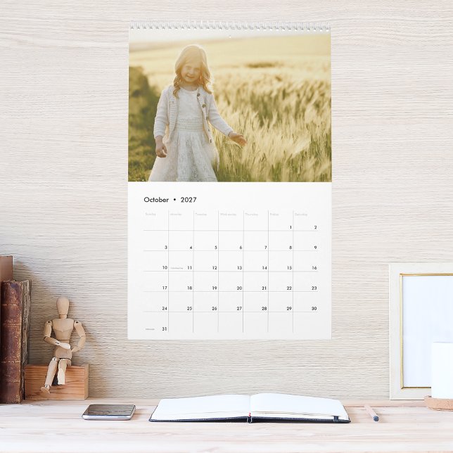 Modern familjefotocollagekalender kalender (Skapare uppladdad)