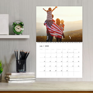 Modern familjefotoenkel Personlig Kalender