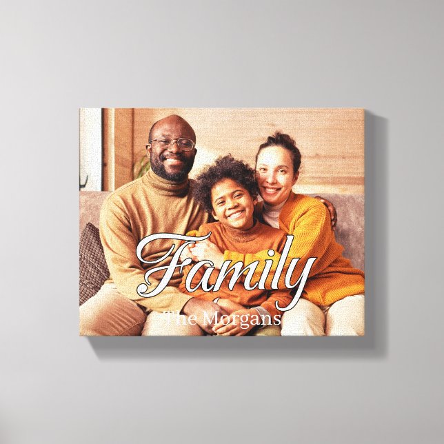 Modern familjefototypografi - överlägg canvastryck (Framsida)