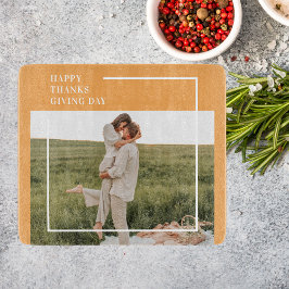 Modern familjefotställning och Happy thanksgiving 