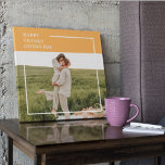 Modern familjefotställning och Happy thanksgiving  Canvastryck<br><div class="desc">Modern familjefoto och Happy thanksgiving bästa gåva för dina vänner och din familj,  Personlig Thanksgiving text med Färg hösten.</div>