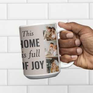 Modern familjefotto och familjecitat kaffemugg