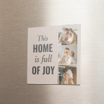 Modern familjefotto och familjecitat magnet<br><div class="desc">Modern familjefotto och familjecitat</div>