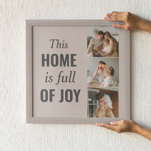 Modern familjefotto och familjecitat poster