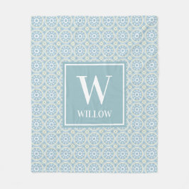 Modern Familjemonogram Fleecefilt