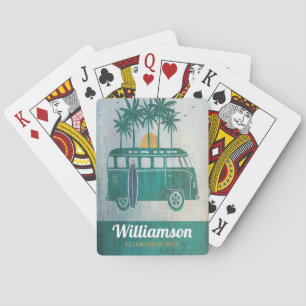 Modern familjens Vintage Surfer Van Summer Roligt Casinokort