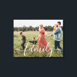 Modern familjskript överlägg på foto canvastryck<br><div class="desc">Skapa en förbluffande visning och personlig med vårt "Modern familjerepresentation på Photo Kanvastryck". Den här unika arbetsytan gör att du kan använda ett omhuldat foto från din familjs fotobild tillsammans med ord "familj" som är elegant överlagrad på bilden. Bevara ett speciellt ögonblick och förvandla det till ett vackert konstens biet...</div>