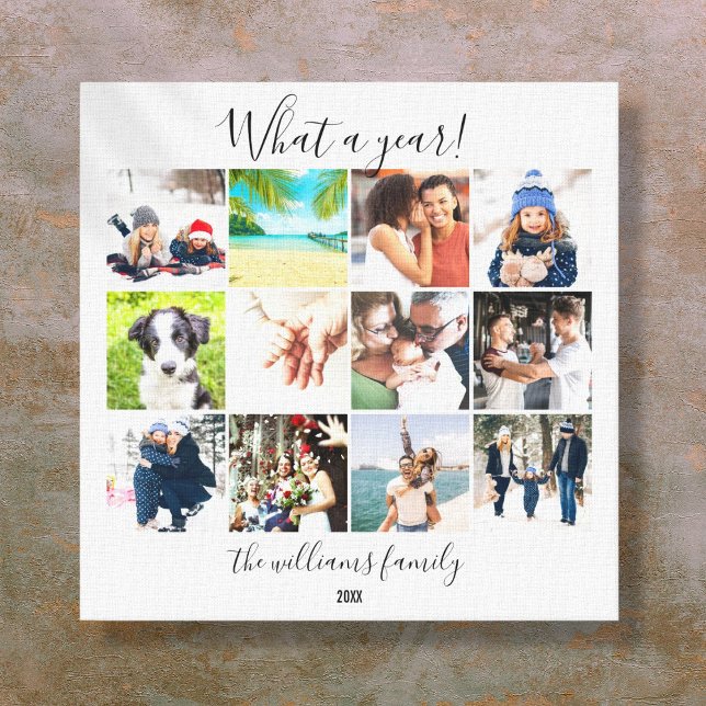Modern Family 12 Foto Collage Vilket År Canvastryck (Modern Family 12 Photo Collage What A Year Canvas Print)