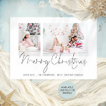 Modern Family 2-fotoskriptkort för God jul Julkort<br><div class="desc">Modern Family 2 Photos Script God jul. Byt bara ut de två exempelbilderna mot ditt eget och anpassa dem till hälsning och namn vid grund. God jul finns i ett skript för snyggt set.</div>