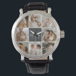 Modern Family Collage Photo & Personlig Gift Armbandsur<br><div class="desc">Fånga dina hjärtestunder i din moderna familj i ett vackert skrivet kollage-foto. Fira skratten, kärlek, och omhuldade minnen med detta personlig mästerverk, som endast finns på Zazzle. Skapa en bedövande montage som kapslar in kärnan i din unika familjedynamik - från milstolpe firande till dagligt äventyr. Den här samlingen är utformad...</div>
