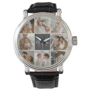 Modern Family Collage Photo & Personlig Gift Armbandsur
