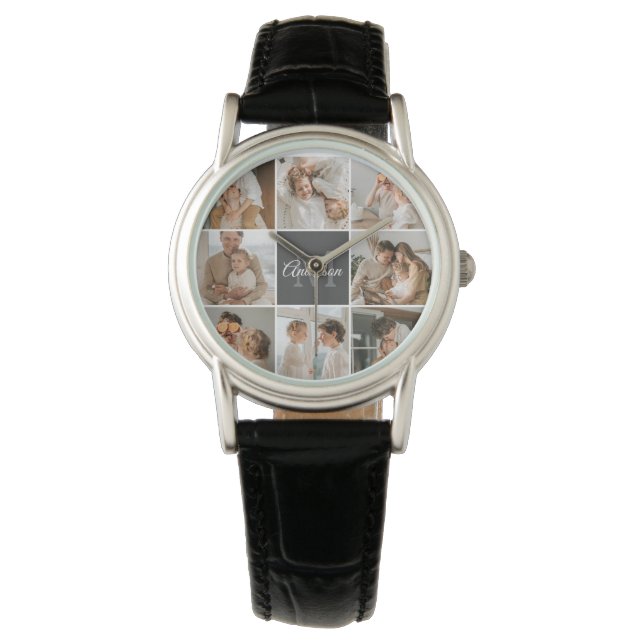 Modern Family Collage Photo & Personlig Gift Armbandsur (Framsida)