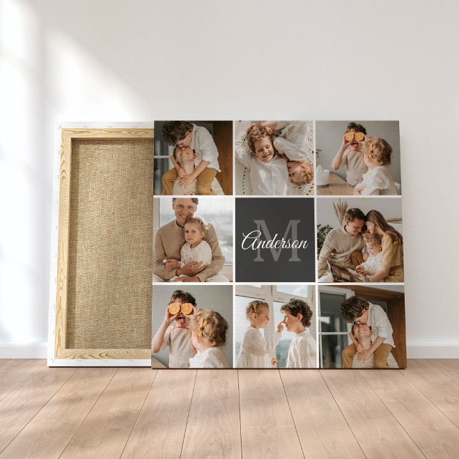 Modern Family Collage Photo & Personlig Gift Canvastryck (Skapare uppladdad)