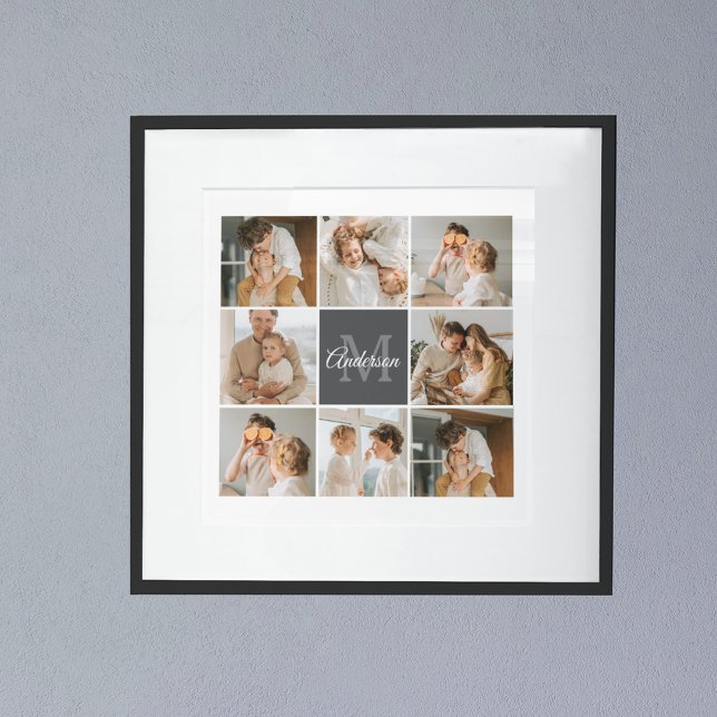 Modern Family Collage Photo & Personlig Gift Poster (Skapare uppladdad)
