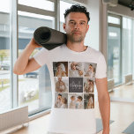 Modern Family Collage Photo & Personlig Gift T Shirt<br><div class="desc">Fånga dina hjärtestunder i din moderna familj i ett vackert skrivet kollage-foto. Fira skratten, kärlek, och omhuldade minnen med detta personlig mästerverk, som endast finns på Zazzle. Skapa en bedövande montage som kapslar in kärnan i din unika familjedynamik - från milstolpe firande till dagligt äventyr. Den här samlingen är utformad...</div>