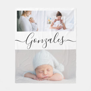 Modern Family efternamn Skriptfoton för Personlig Fleecefilt