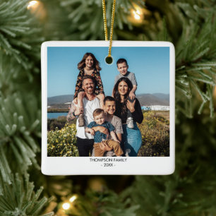 Modern Family Julafton Photo Porträtt jul Julgransprydnad Keramik