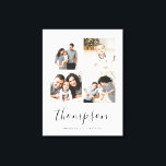 Modern Family Monogram 4 Photo Collage Canvastryck<br><div class="desc">personlig av anpassningsbarnas omslagna väggkonst på arbetsytan med foton och monogram från familjen. Lägg till din familjs namn-monogram eller annan anpassningsbar med plats för 4 kvadratbilder av Instagram. Använda designen verktyg om du vill lägga till fler foton, ändra bakgrunden färg och redigera texten typsnitt och färger om du vill skapa...</div>