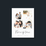 Modern Family Monogram 4 Photo Collage Canvastryck<br><div class="desc">personlig av anpassningsbarnas omslagna väggkonst på arbetsytan med foton och monogram från familjen. Lägg till din familjs namn-monogram eller annan anpassningsbar med plats för 4 kvadratbilder av Instagram. Använda designen verktyg om du vill lägga till fler foton, ändra bakgrunden färg och redigera texten typsnitt och färger om du vill skapa...</div>