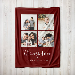 Modern Family Monogram Instagram Photo Collage Fleecefilt