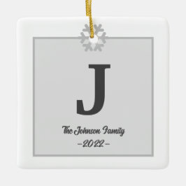 Modern Family Monogram Real Gods jul Julgransprydnad Keramik