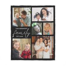 Modern Family Namn 6 Photo Collage Black