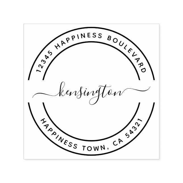 Modern Family Namn Returadress Självfärgande Stämpel (Design)