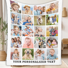 Modern Family Personlig Cute 20 Photos Collage Fleecefilt