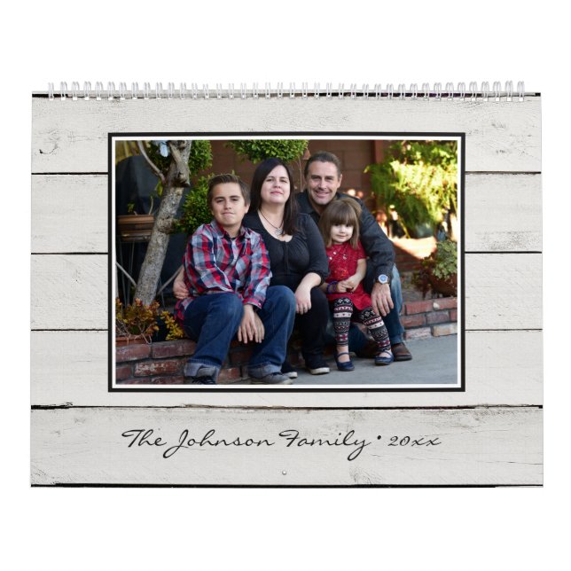 Modern Family Photo Anpassningsbar Kalender (Omslag)