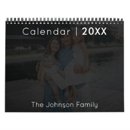 Modern Family Photo Calendar Black Kalender