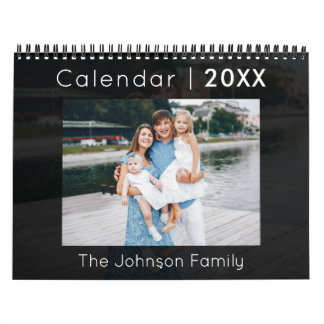 Modern Family Photo Calendar Black Kalender