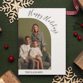 Modern Family Photo Christmas Card Julkort