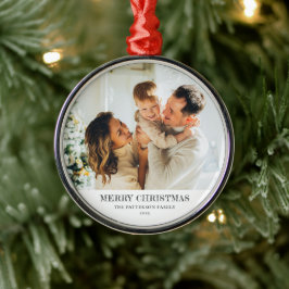 Modern Family Photo Christmas Julgransprydnad Metall