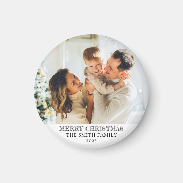 Modern Family Photo Christmas Magnet (Framsidan)