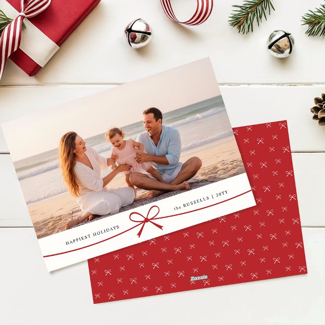 Modern Family Photo Coastal Beach Christmas Julkort (Skapare uppladdad)
