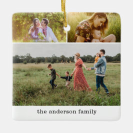 Modern Family Photo Collage 6 Foton jul Julgransprydnad Keramik