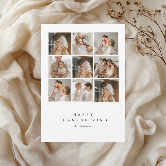Modern Family Photo Collage Happy thanksgiving Inbjudningar (Skapare uppladdad)