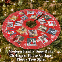 Modern Family Photo Collage Snowflake-julklapp