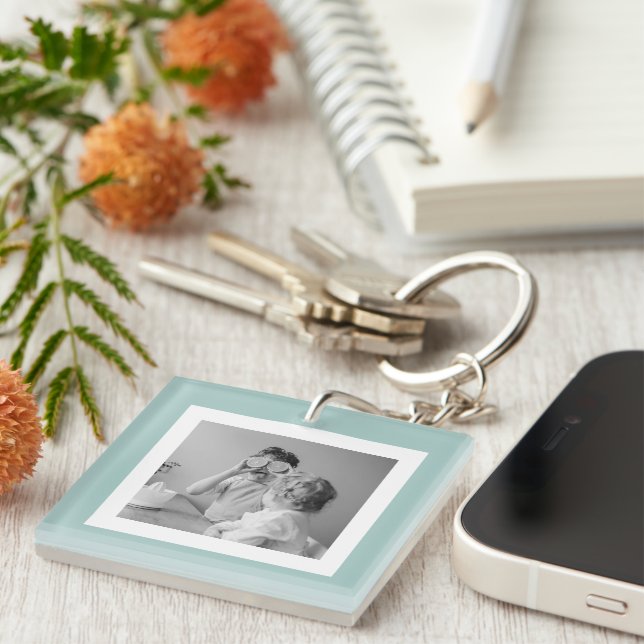 Modern Family Photo Mint Simple Loely Gift (Högra Framsidan)