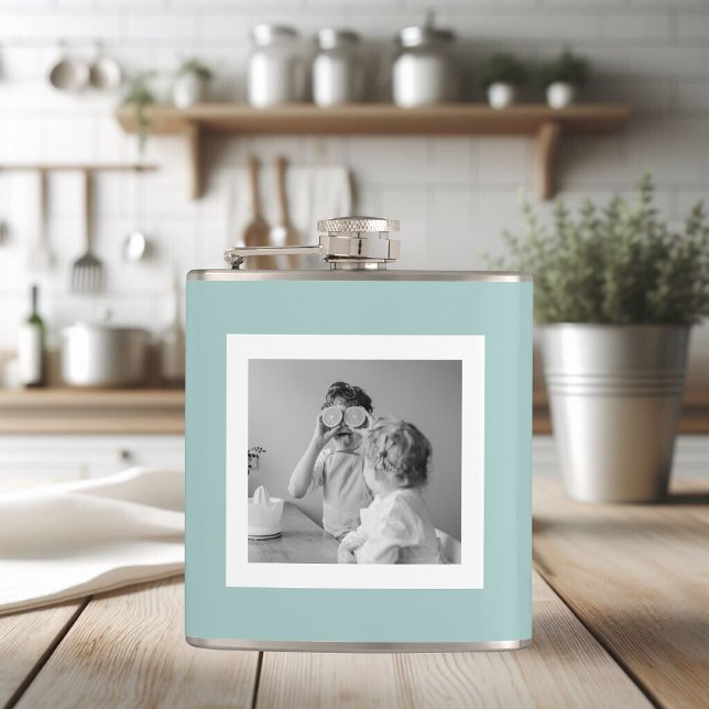Modern Family Photo Mint Simple Loely Gift Fickplunta (Skapare uppladdad)