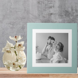 Modern Family Photo Mint Simple Loely Gift Kakelplatta