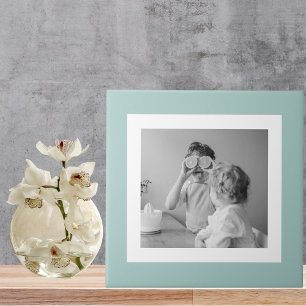 Modern Family Photo Mint Simple Loely Gift Kakelplatta