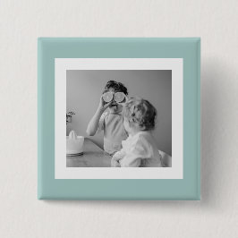 Modern Family Photo Mint Simple Loely Gift Knapp