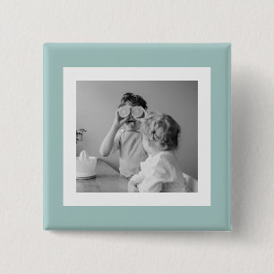 Modern Family Photo Mint Simple Loely Gift Knapp