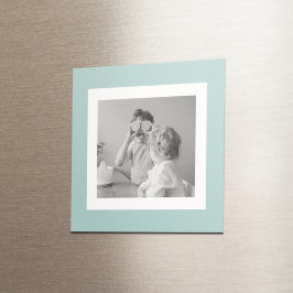 Modern Family Photo Mint Simple Loely Gift Magnet