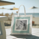 Modern Family Photo Mint Simple Loely Gift Tygkasse<br><div class="desc">Modern Family Photo Mint Simple Loely Gift</div>